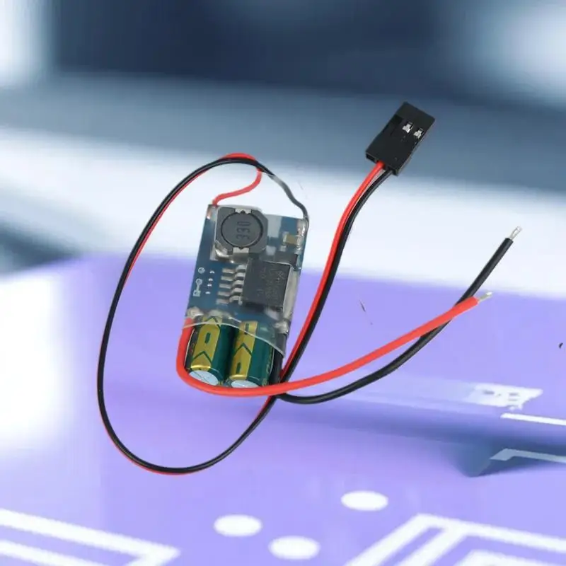 Receptor de Dron RC, fuente de alimentación externa UBEC-5A 2-7S BEC, regulador de interruptor antiinterferencias de protección completa de ruido RF más bajo