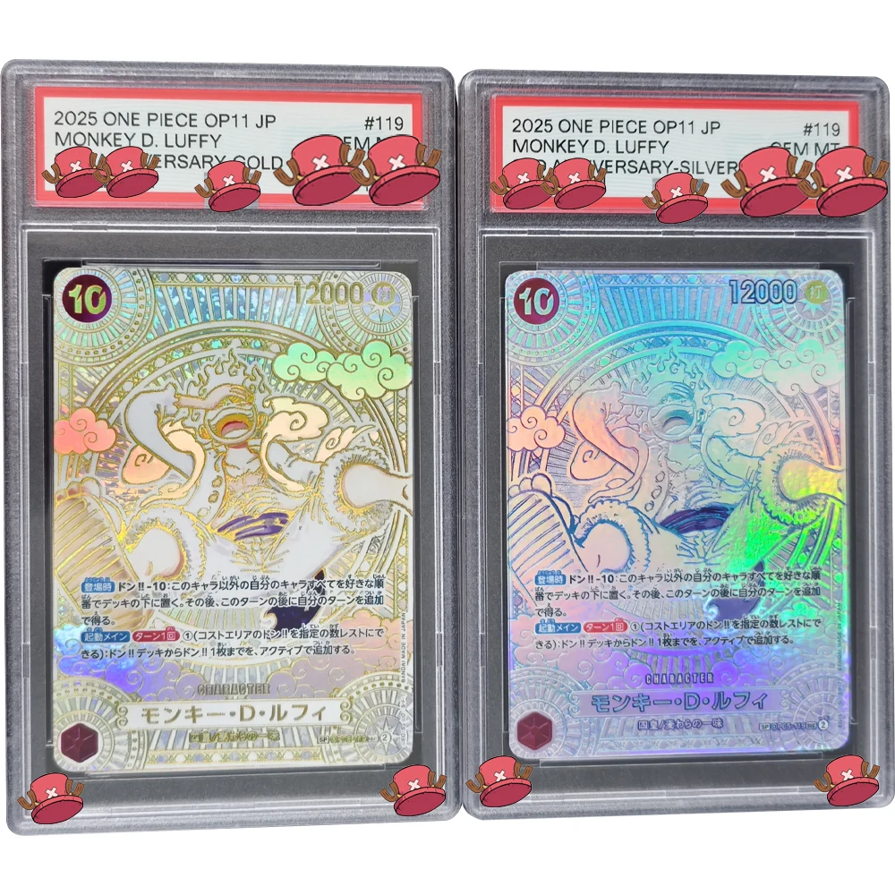 

Anime OPCG Graded Cards Luffy OP05-119 Parallel Fist of Divine Speed 3Rd Anniversary Gold Silver GEM MT 10 OP11 Child Gifts