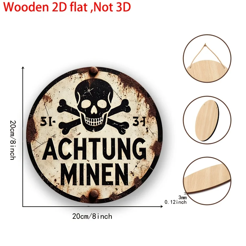 2D Flat, 1pc Vintage Wooden 
