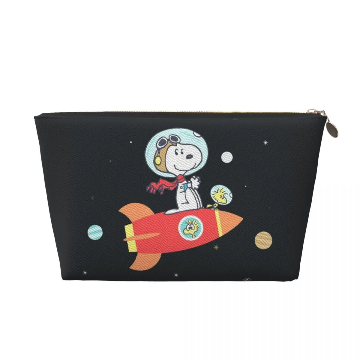 Custom Cartoon Snoopy Astronaut Makeup Bag Women Travel Cosmetic Organizer Fashion Beagle Dog Storage Toiletry Bags