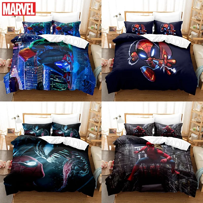 

Marvel Anime Movies Deadpool Quilt Cover Set Cartoon Bedding Set Superhero Duvet Cover Set Quilt Cover Pillowcase Birthday Gift