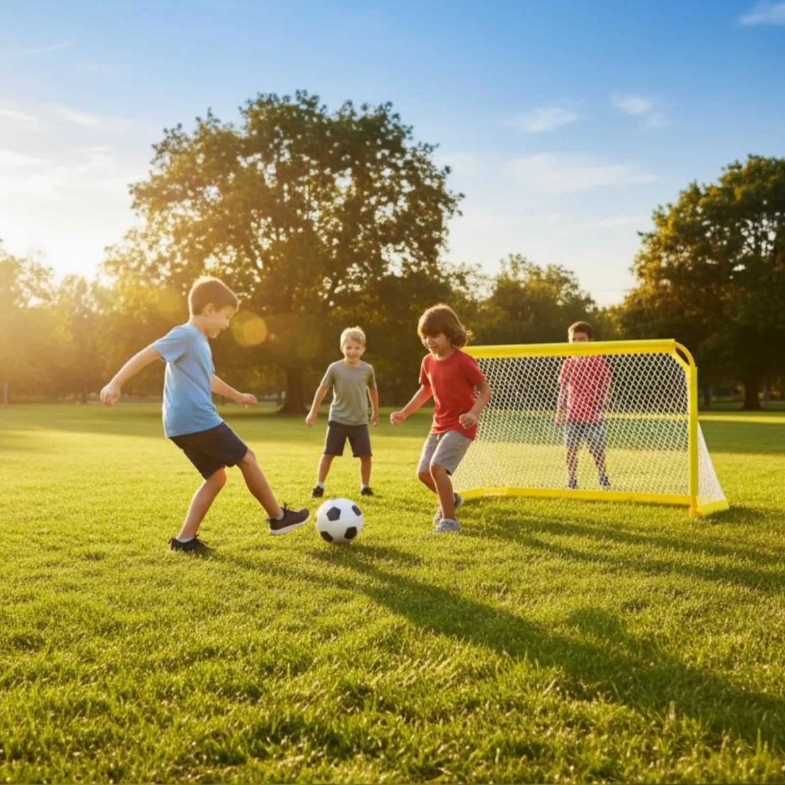 

Foldable Soccer Goal Outdoor Use Kids Soccer Goal Sports Equipment Lightweight Long-Lasting for Toddlers, Kindergarten