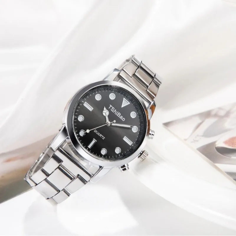 남성용 럭셔리 손목시계 패션 아날로그 쿼츠 시계 스테인리스 스트랩 남성용 손목시계 캐주얼 시계 남성용 시계
