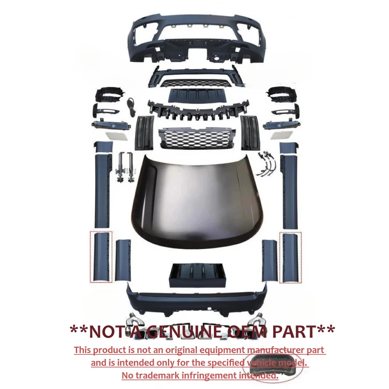 For Land Range Vogue 2013‑2017 Old To New Upgrade 2020 SVO Style Full Body Kit Modification Accessories