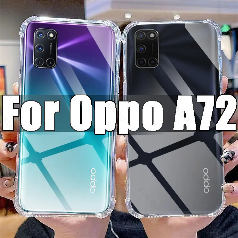 

Прозрачный флип для Oppo A72, прозрачный чехол из ТПУ для Oppo A 72 6,5 дюйма, CPH2067, противоударные чехлы с защитой от царапин