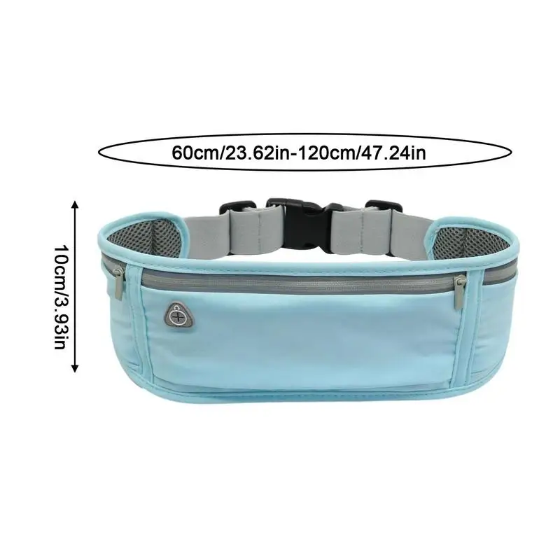 Slim Running Belt Portable Exercise Waist Pack With Three Pockets Reusable Sports Waist Pack Exercise Waist Bag For Running Gym