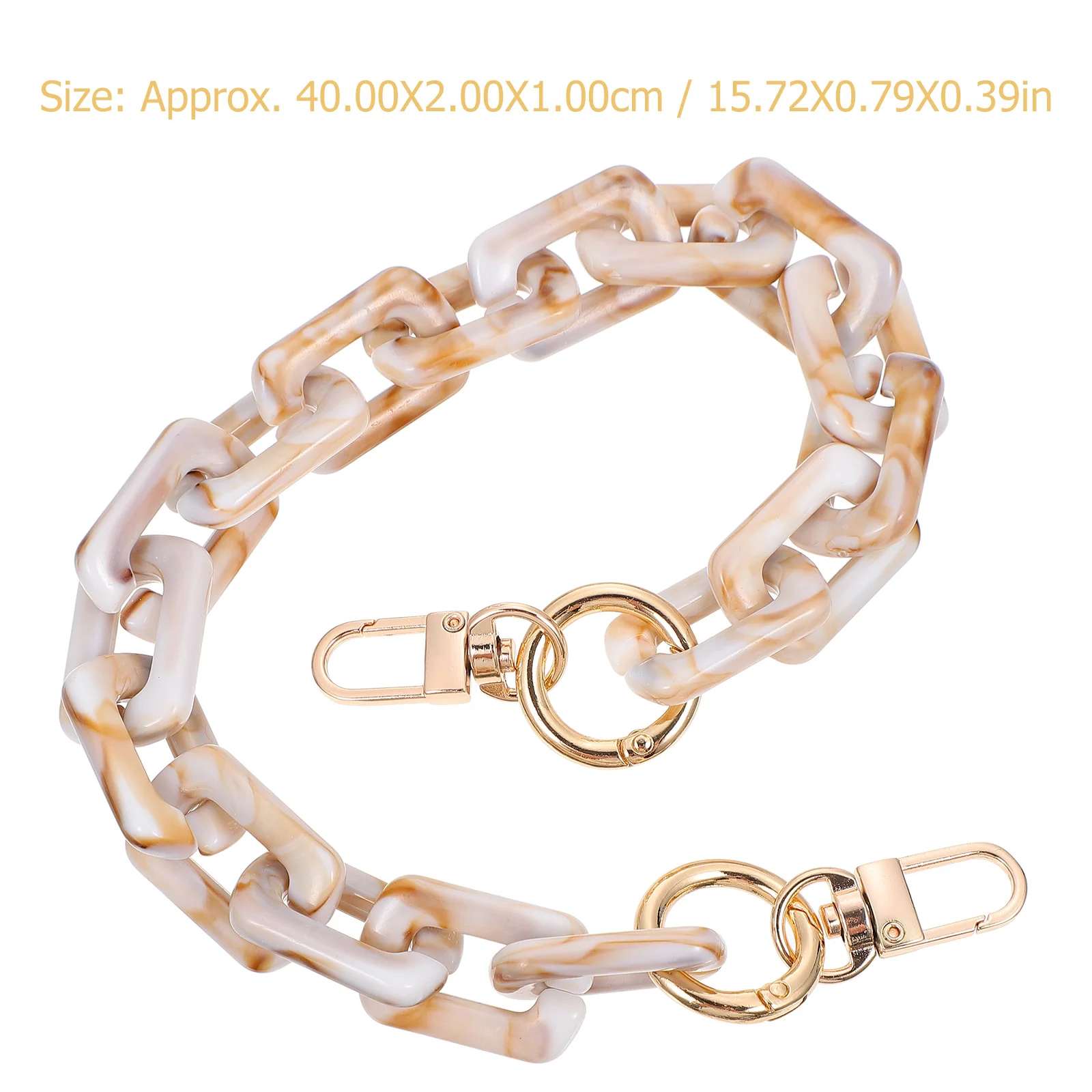 

Retro Acrylic Bag Chain Unique Handbag Replacement Strap DIY Decoration Lightweight Portable Fashionable Bag Accessory