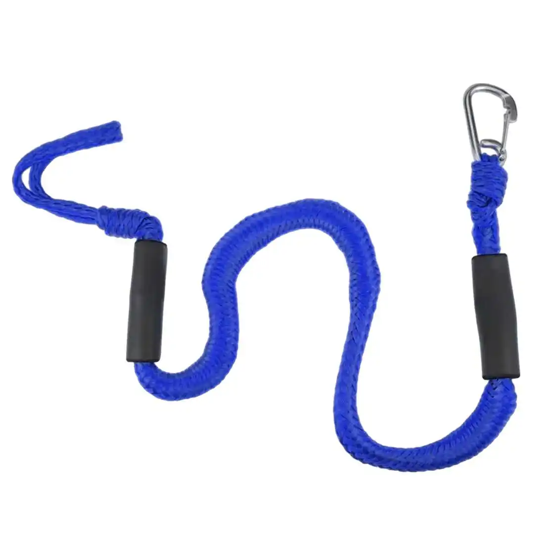 4FT Marine Bungee Dock Line for Boat Mooring Rope Anchor Cord Stretch Shock with Clip Blue