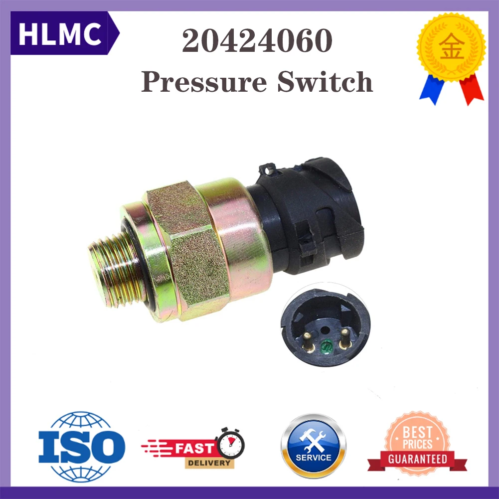 Construction Machinery Parts Oil Pressure Sensor Brake Light Switch Sender Heavy Duty Truck Bus Fh Fm Nh Vm 20424060 3963471