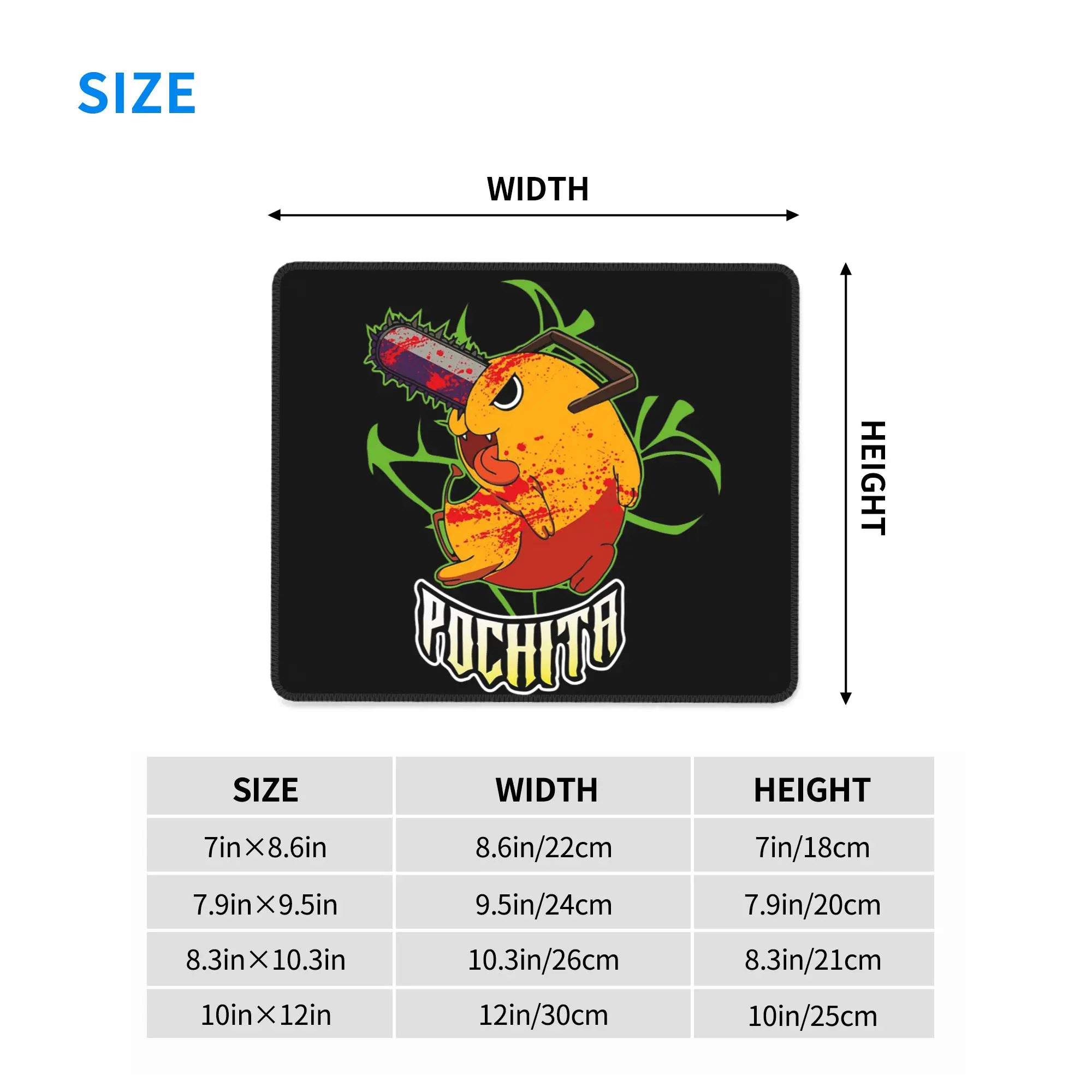 Pochita Ramen Chainsaw Man Anime Mouse Pad Computer Keyboard Mouse Mat Gaming PC Laptop Desk Mat Office Accessories Table Mats
