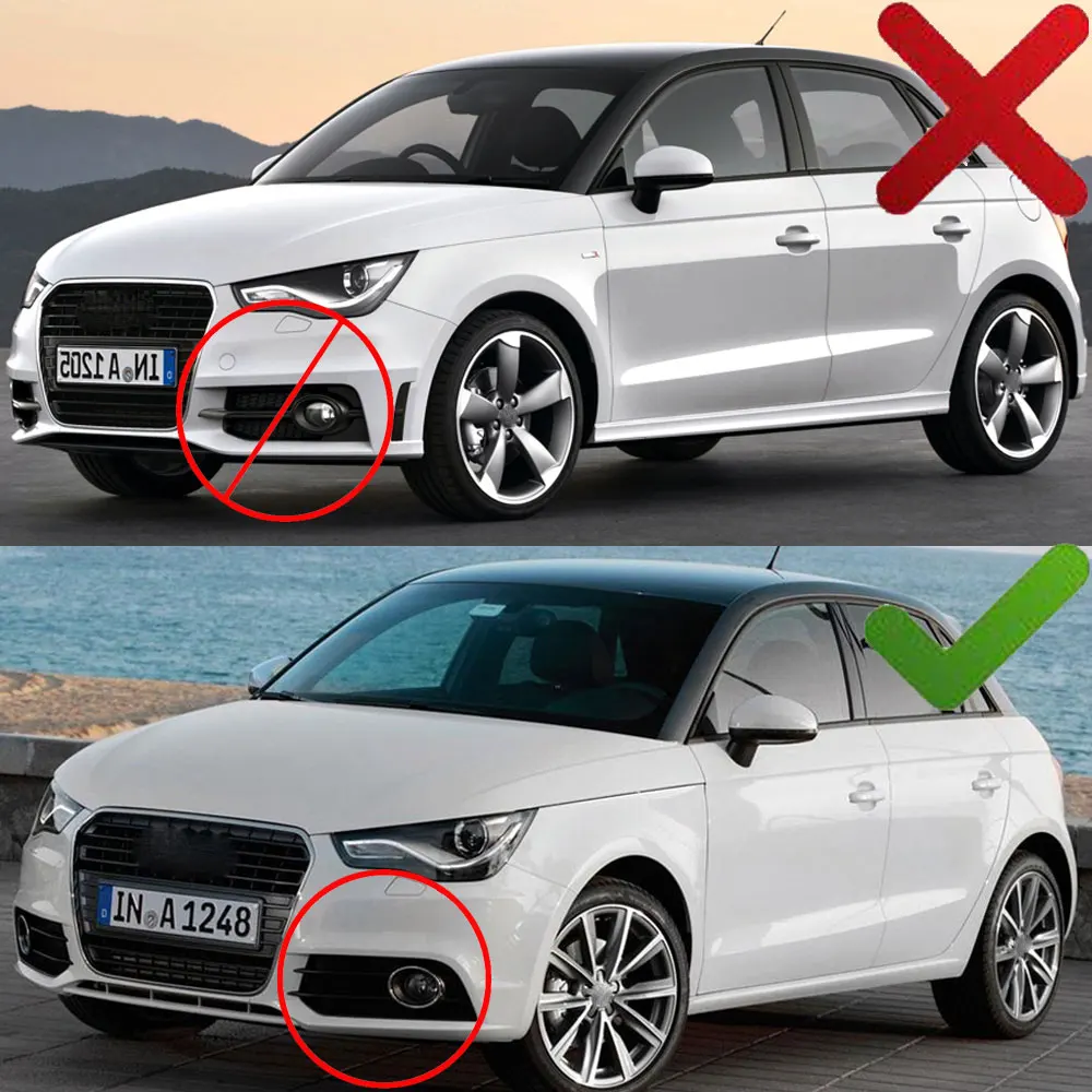 Osłona lampy przeciwmgielnej samochodu Siatka o strukturze plastra miodu Sześciokątna przednia kratka Grill Chrom Czarny Do Audi A1 8X 2010-2014 8X 0807681 A 8X 0807682 A