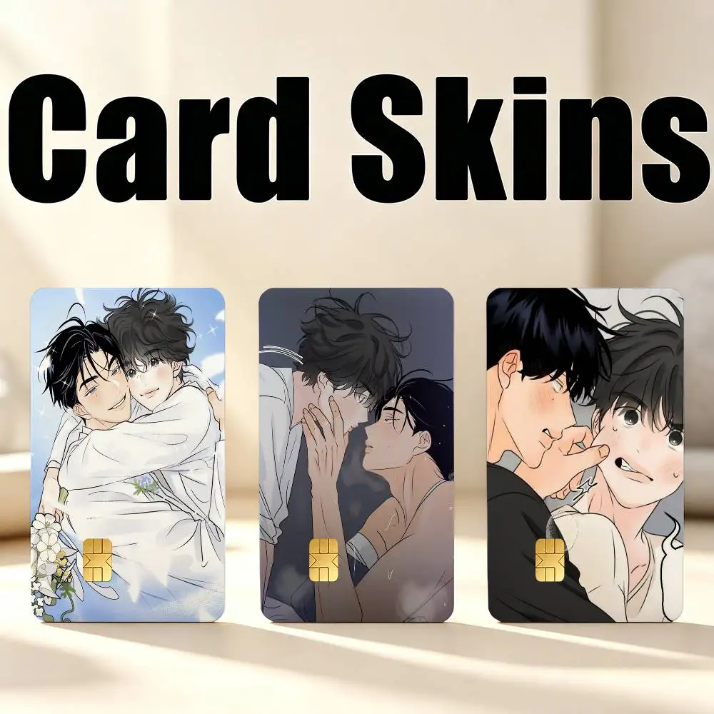 Manhwa S-Scent and Sensibility Tae-oh Do-bin Card Skin Stickers, Waterproof Decorative Film for Credit Debit Bank Bus IC Cards