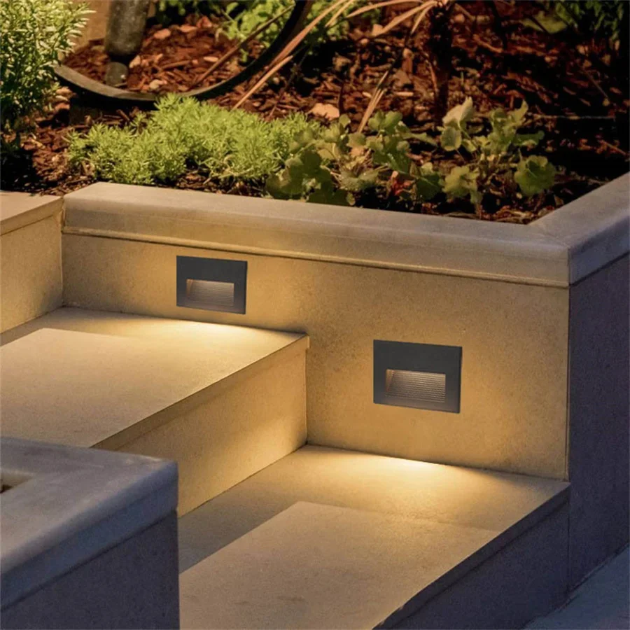 Imagem -06 - Alumínio Incorporado Escadaria Canto Lâmpada Impermeável Led Step Light ao ar Livre Embutido Lâmpada de Parede Stair Footlight 3w 5w 10w Ip65