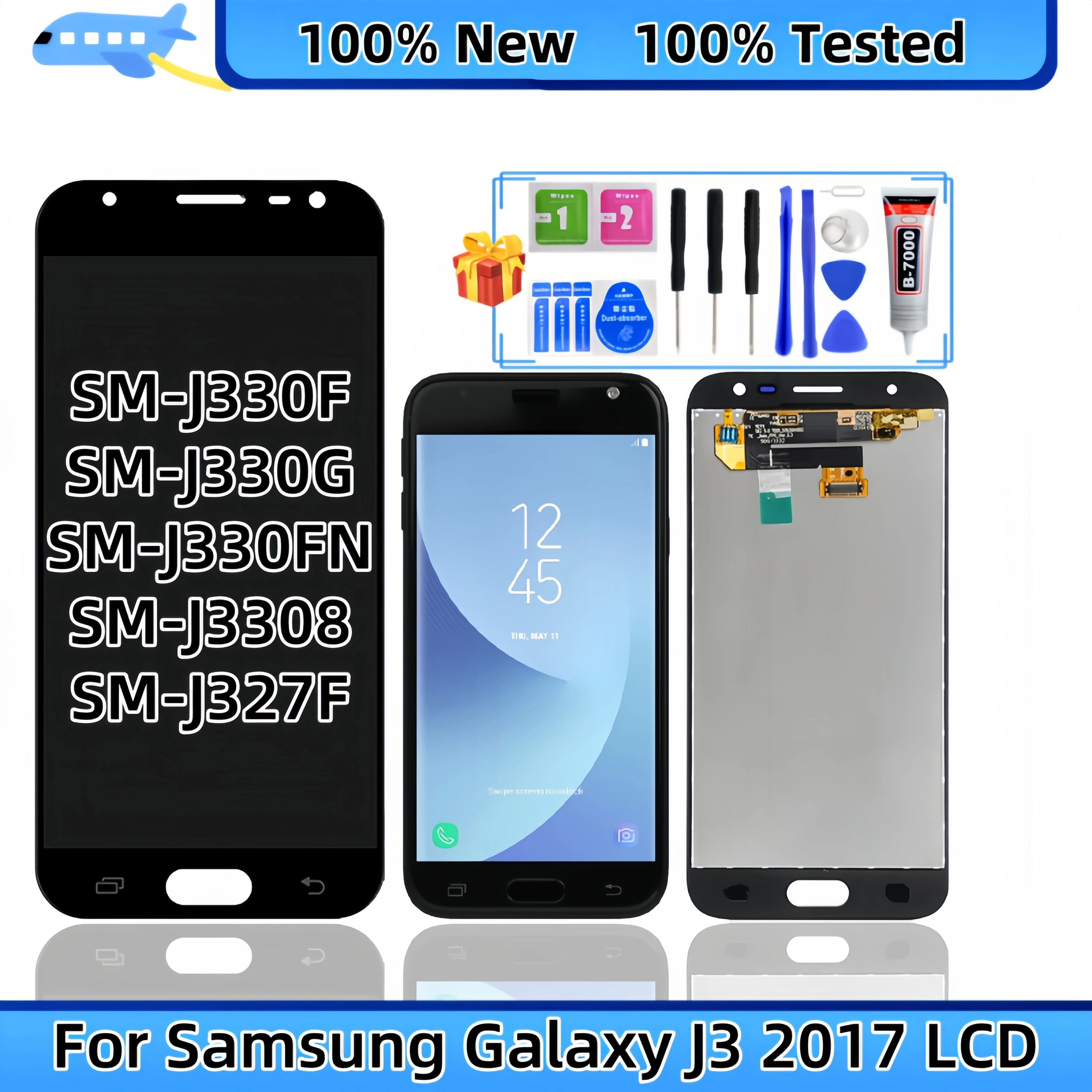 For Samsung Galaxy J3 2017 SM-J330F SM-J330G SM-J330FN SM-J327F LCD Display Touch Screen Assembly LCD Replacement Parts