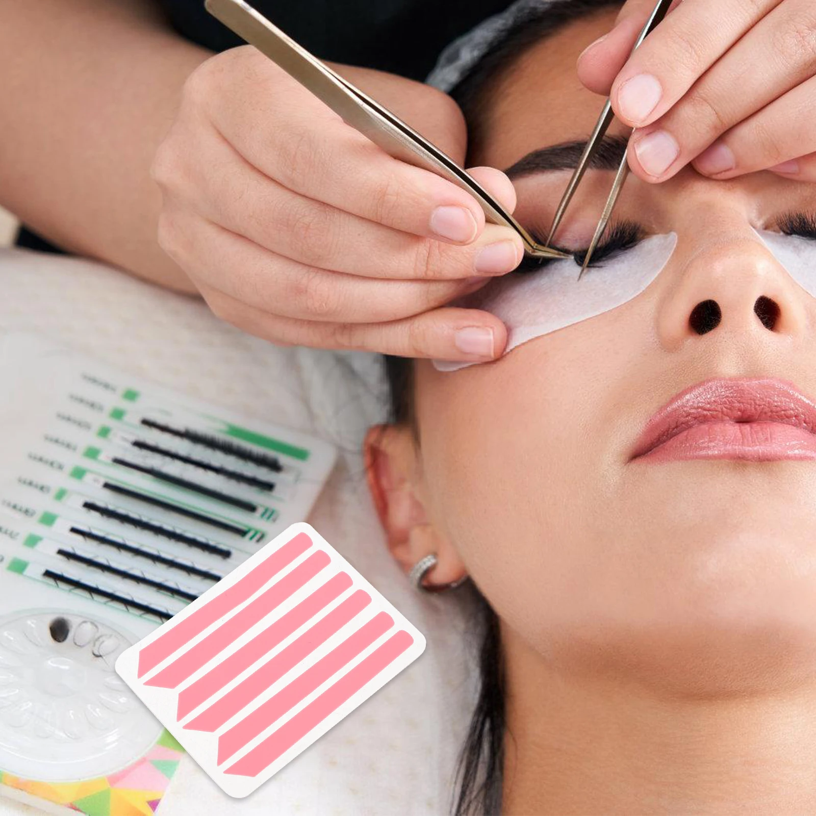 لاش كيت سيليكون رمش رفع منصات أدوات بيرم الشباك شرائط ل لاش رفع ملحق مريح الرموش رفع منصات #4