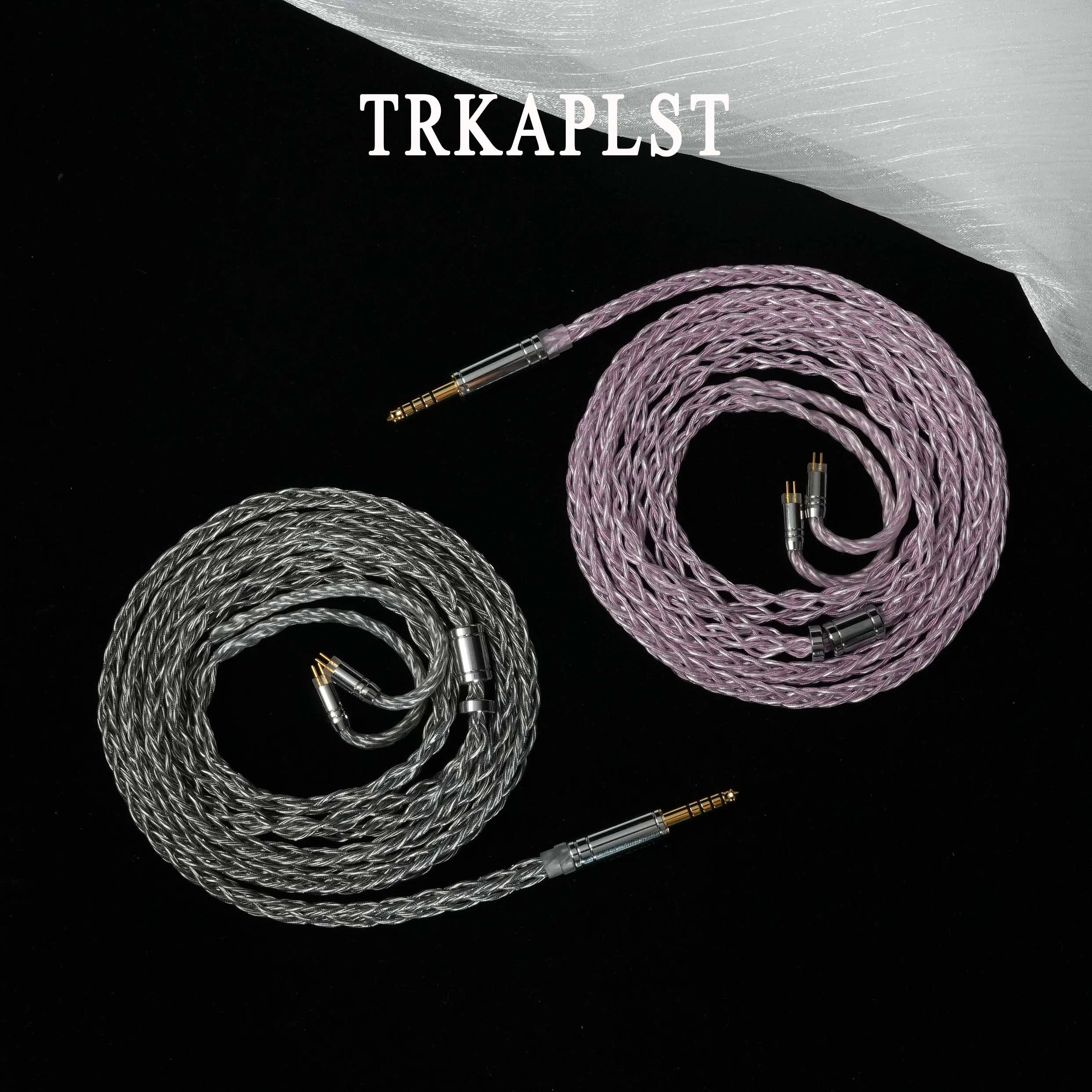 TRKAPLST-51 8 Core HIFI Cable with 4.4 3.5 2.5 MM to 0.78-pin MMCX, IE900, TRSDual, 3.5mm For FIIO HIFIMAN