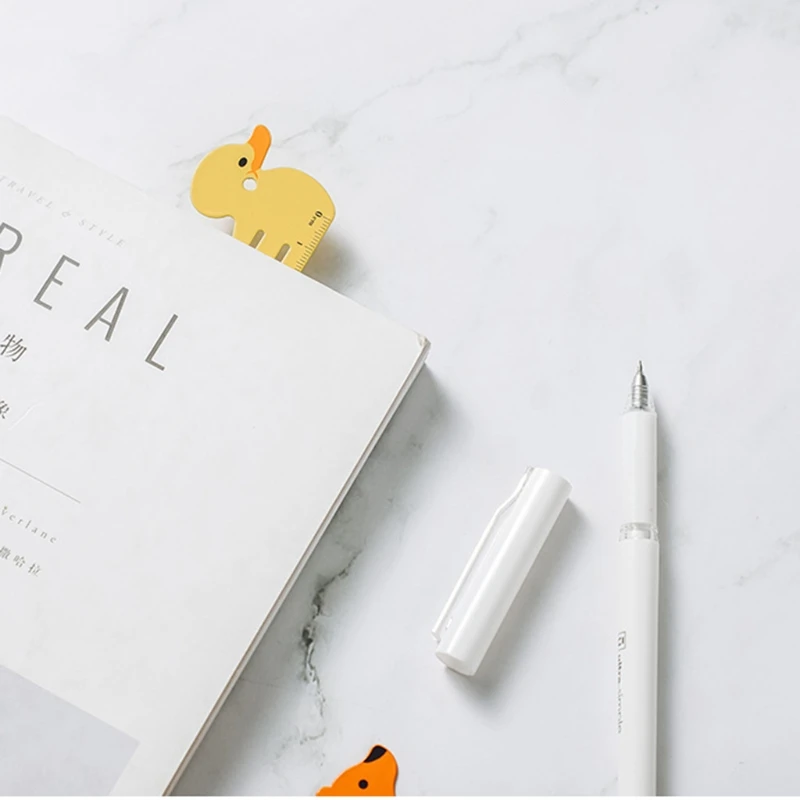 Hoạt Hình Kim Loại Đánh Dấu Trang Thước Kẹp Sách Kẹp Đo Cân Dụng Cụ Vẽ Học Sinh Cung Cấp Trang Sức Giọt