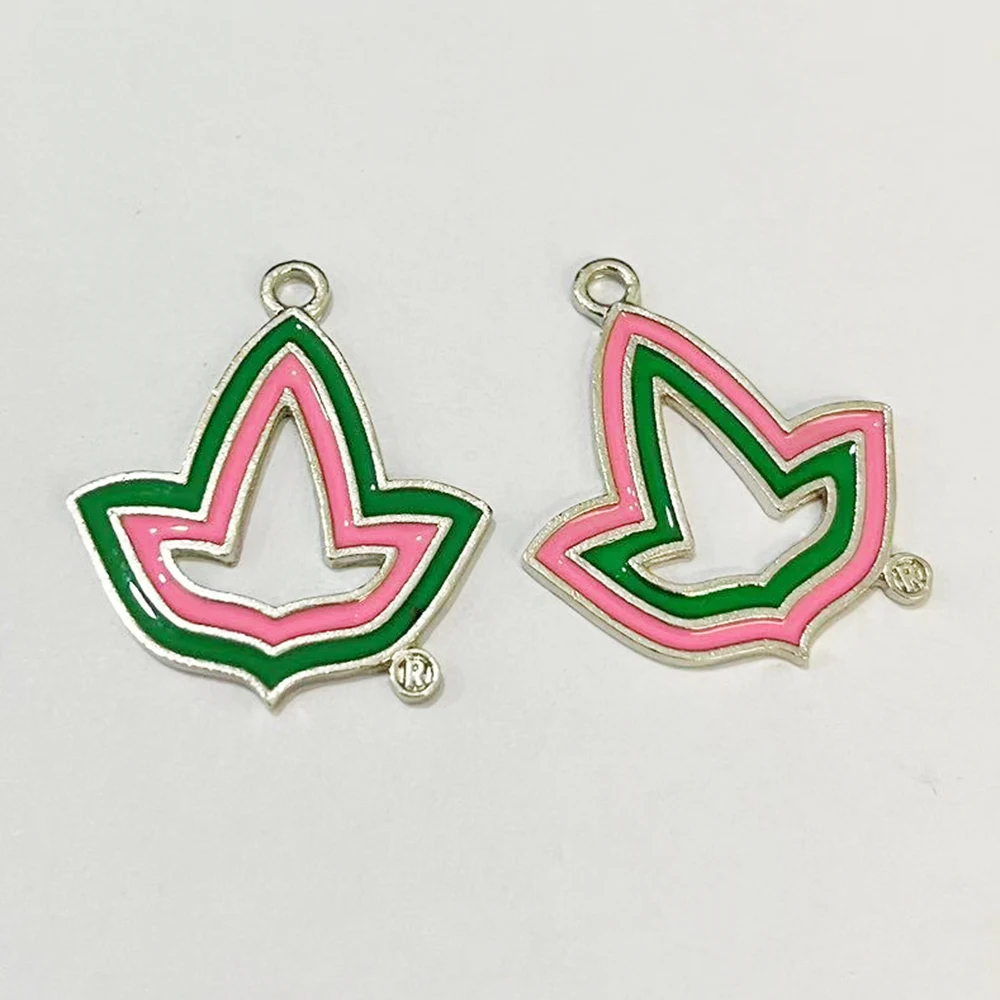 10pcs Pink & Green Sisters Jewelry Ivy Pendant