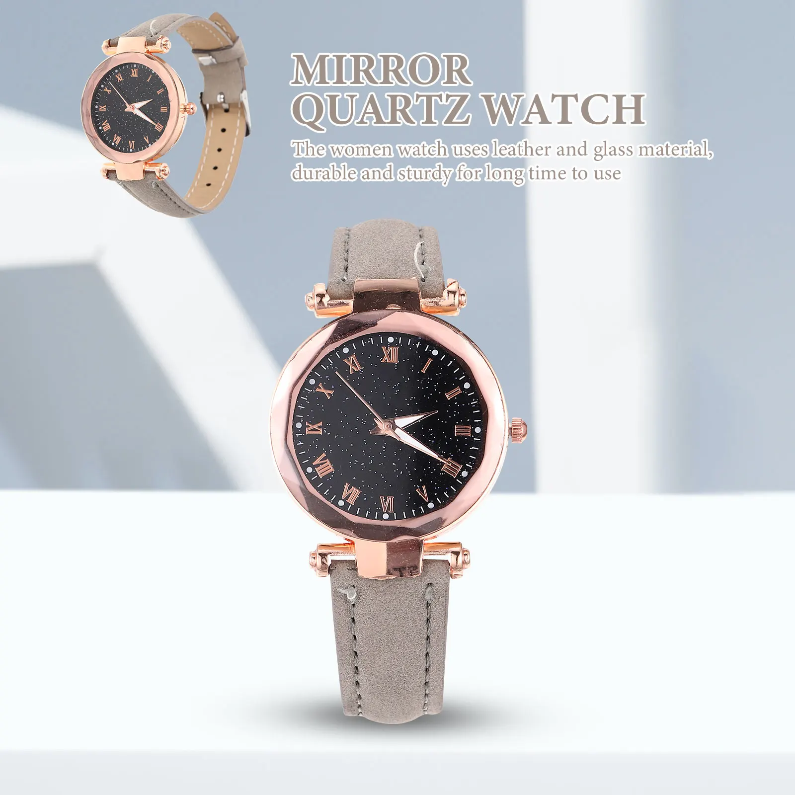 

Roman Dial Quartz Watches Women Wristwatch Adjustable Strap Durable Fashion Fit Most Wrists Daily Formal Business Gifts