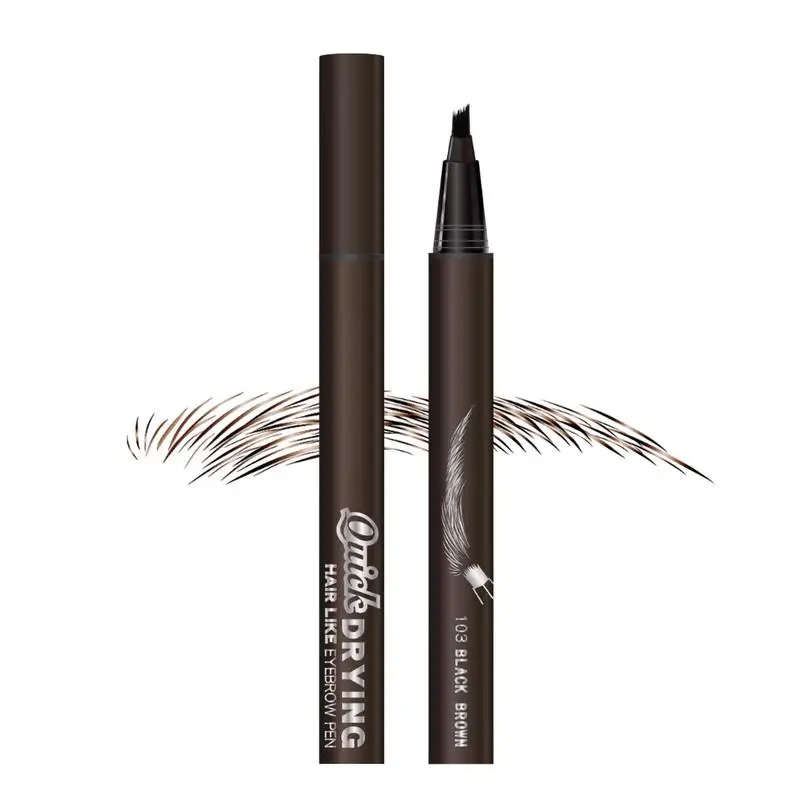 Lápiz de cejas Microblading, lápiz de cejas líquido resistente al agua, lápiz de cejas duradero, lápiz de cejas de 4 tenedores, lápiz de cejas Natural salvaje