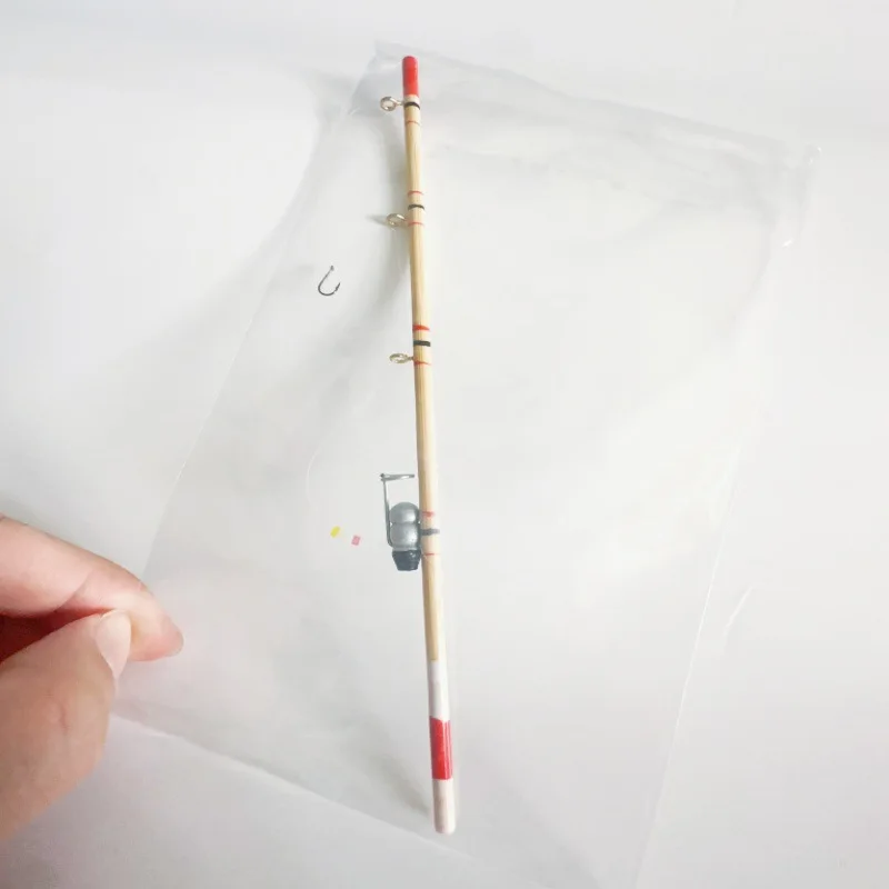 

1 шт., 17,5 см, миниатюрный рыболовный инструмент, удочка, модель удочки, сцена из жизни, игрушка, кукольный домик, декоративные аксессуары, микропейзаж