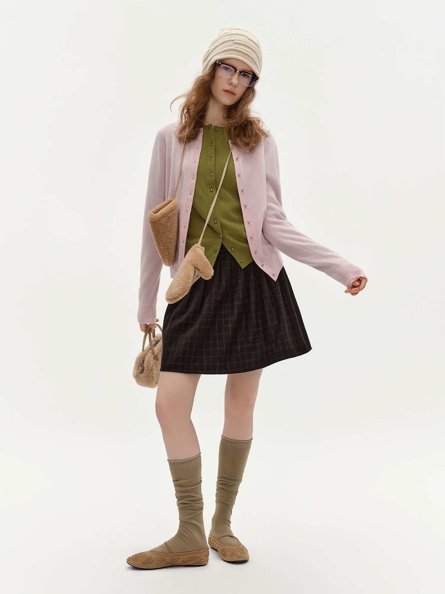DUSHU Damen Strick-Cardigan aus Wollmischung in Unifarben, 5 Farben, Rundhalsausschnitt, Winter 2026 Neuerscheinung, Vielseitiges Lässiges Strick-Oberteil Pullover – Detail 27