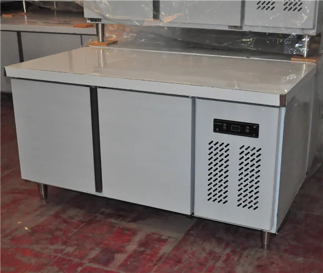 Restaurant kitchen workbench undercounter refrigerator  work table freezer fridge stainless steel