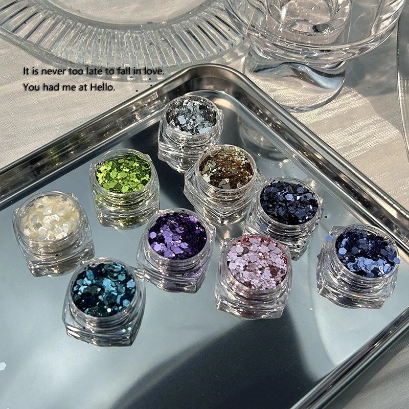 Pure desire to flash mirror nail glitter, ins style nail filling material, DIY wearing nail accessories accessories