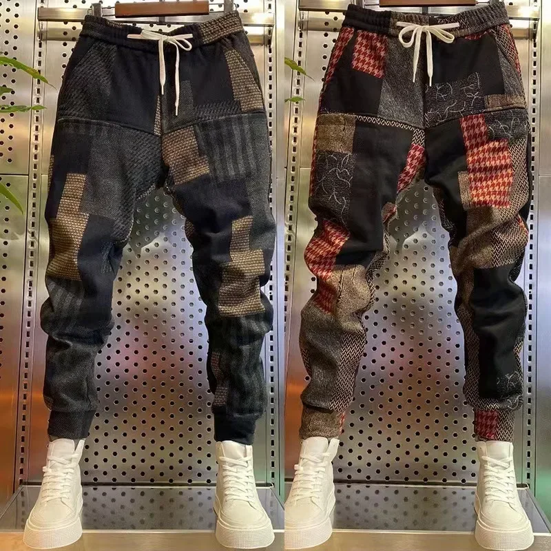 

Winter Summer 6Pocket Printed Baggy Long Pants Men Sportswear Hip Hop Oversize Streetwear Fashion Daily Jogging Sweatpants Male