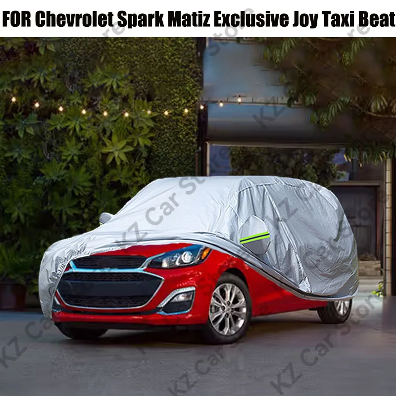 Full Car Cover For Chevrolet Spark Matiz Exclusive Joy Taxi Beat Auto Anti-UV Sun Shade Snow Rain Wind Resistant Cover