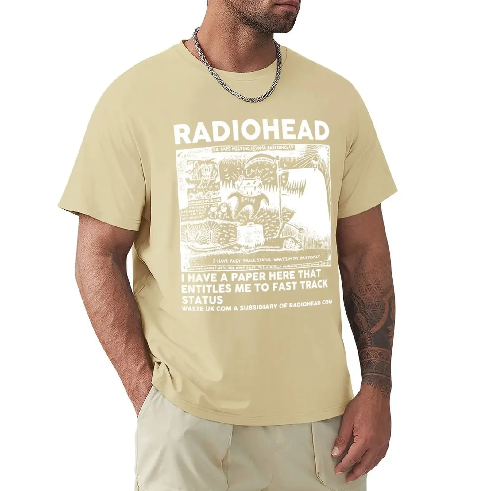 NEU Radiohead North America Tour 2024 T Shirt Men Concert Tee Tshirt Men's Basic Short Sleeve T-Shirt