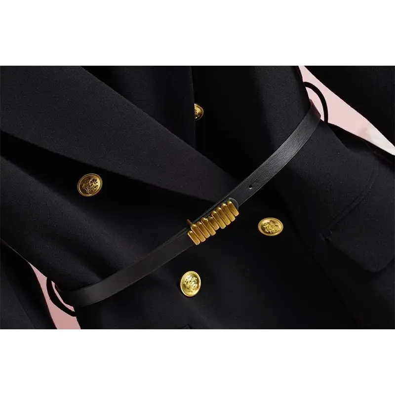 Chaqueta de Traje  Nea E para Mujer, Diseño Casual de Primavera y Otoño, Estilo Coreano, Manga Larga, Botones Do...