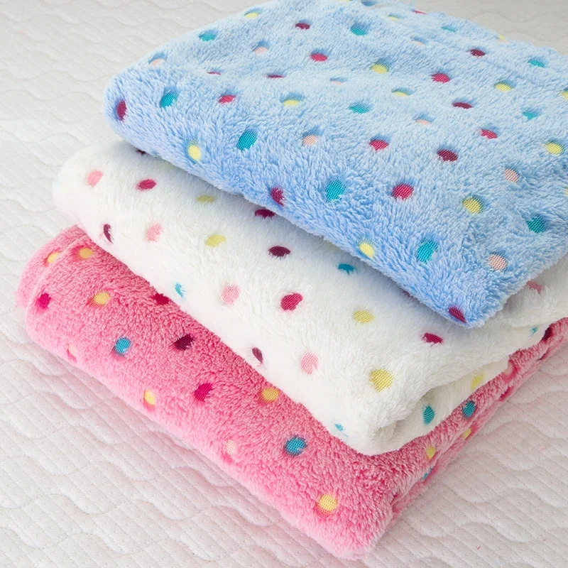 Fleeced Flannel Fabric Double Faced Coral Fleece Soft Warm Baby Plush Bedsheet Cloth Velveteen Blanket Fabric 160*50cm