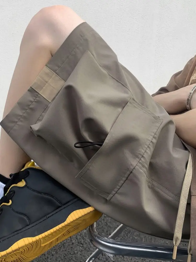 

Американские летние свободные прямые повседневные брюки-капри для мужчин и подростков, дышащие, тонкие, модель Haome