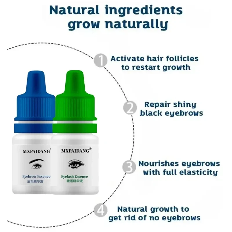 Fast Eyebrow Growth Serum Eyelash Hair Growth Anti Hairs Loss ผลิตภัณฑ์ป้องกันหัวล้าน Fuller หนายาวแต่งหน้าคิ้ว
