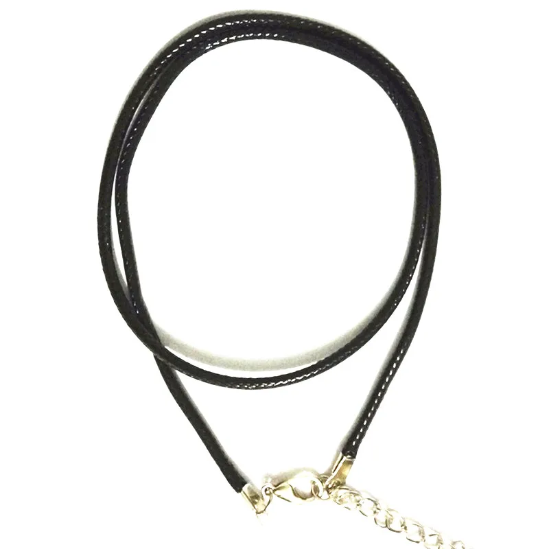 New Black PU Leather Choker Necklaces for Women Twisted Braided Cord Chain Necklace Clasp String Ropes Men Women gargantilha 2mm