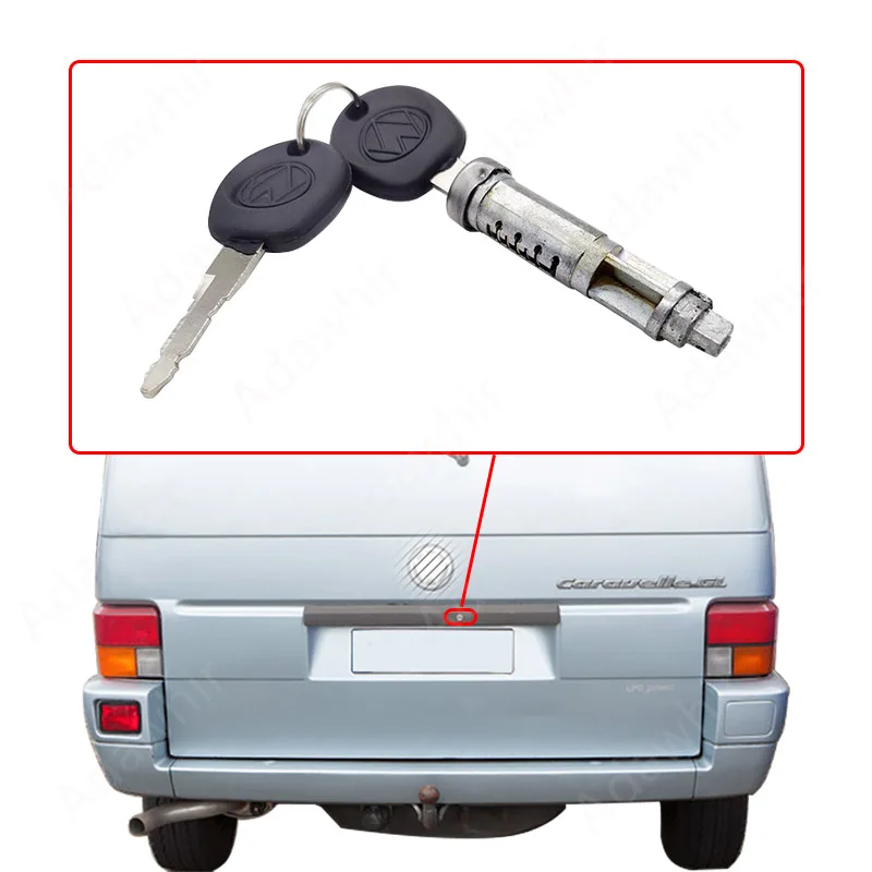 New Rear Tailgate Lock Barrel Cylinder with 2 Key For VW Transporter T4 Caravelle EuroVan 701829239 701827573 701837061D