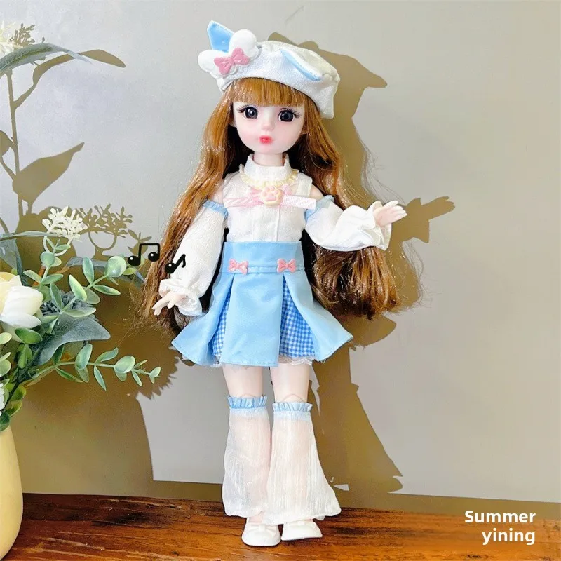 New Fashion Cute Casual 30cm Doll Clothing 1/6 BJD Doll Set Princess Dress Girl Toy Gift Doll Accessories Holiday Gift