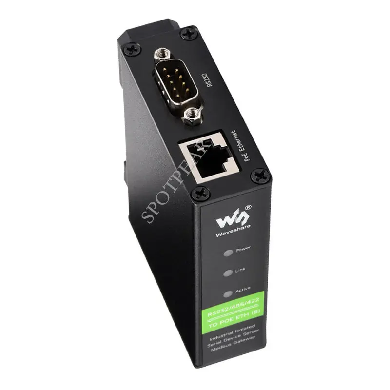 RS232/485/422 to RJ45 Ethernet Module, TCP/IP to Serial, with POE, DIN-Rail Server