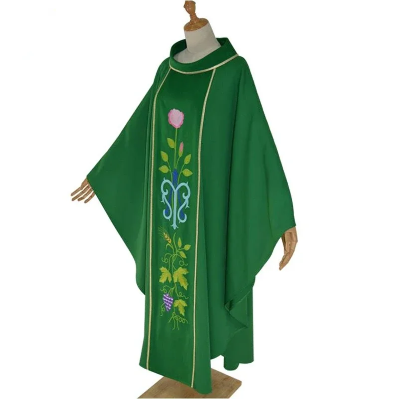 Chasuble Purple Red Green White Clergy Robe Catholic Vestments Pastors Costume Christian Liturgical Churches Priest Uniform