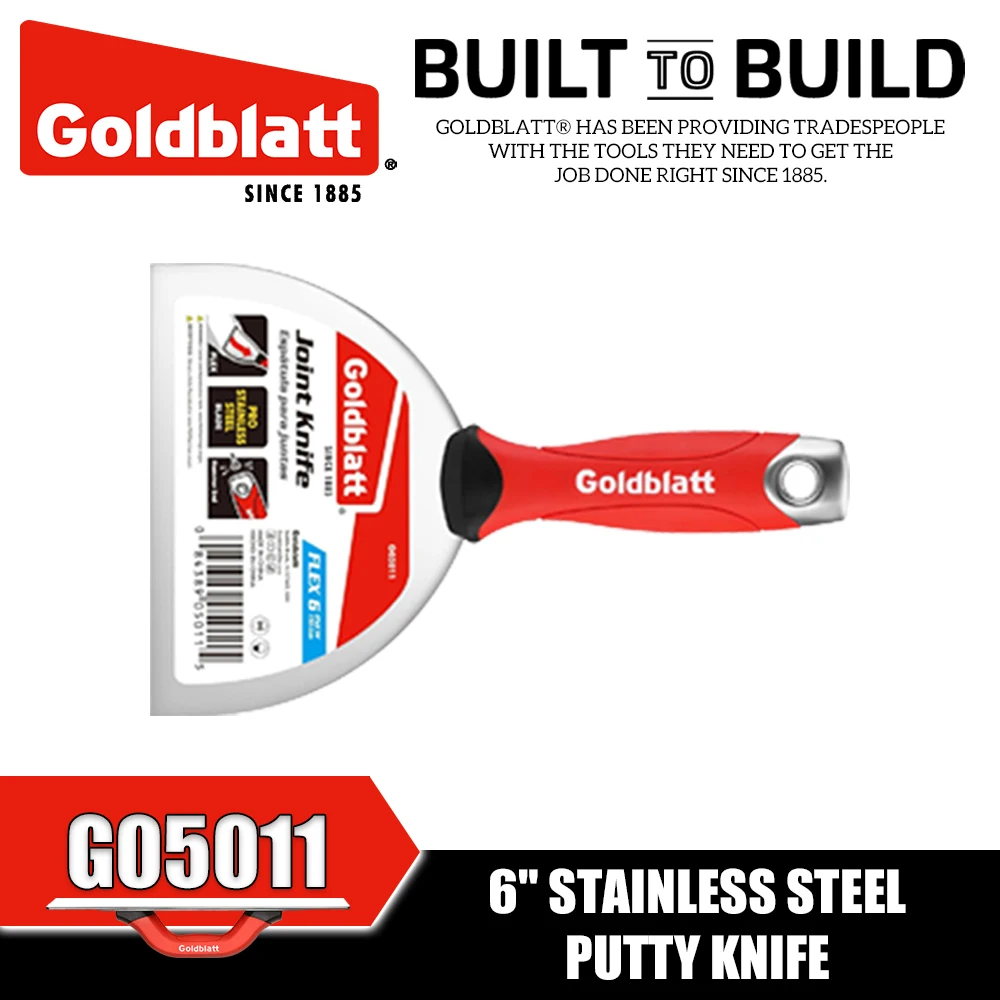 GOLDBLATT G05011 G05012 Stainless Steel Putty Knife Construction Tools