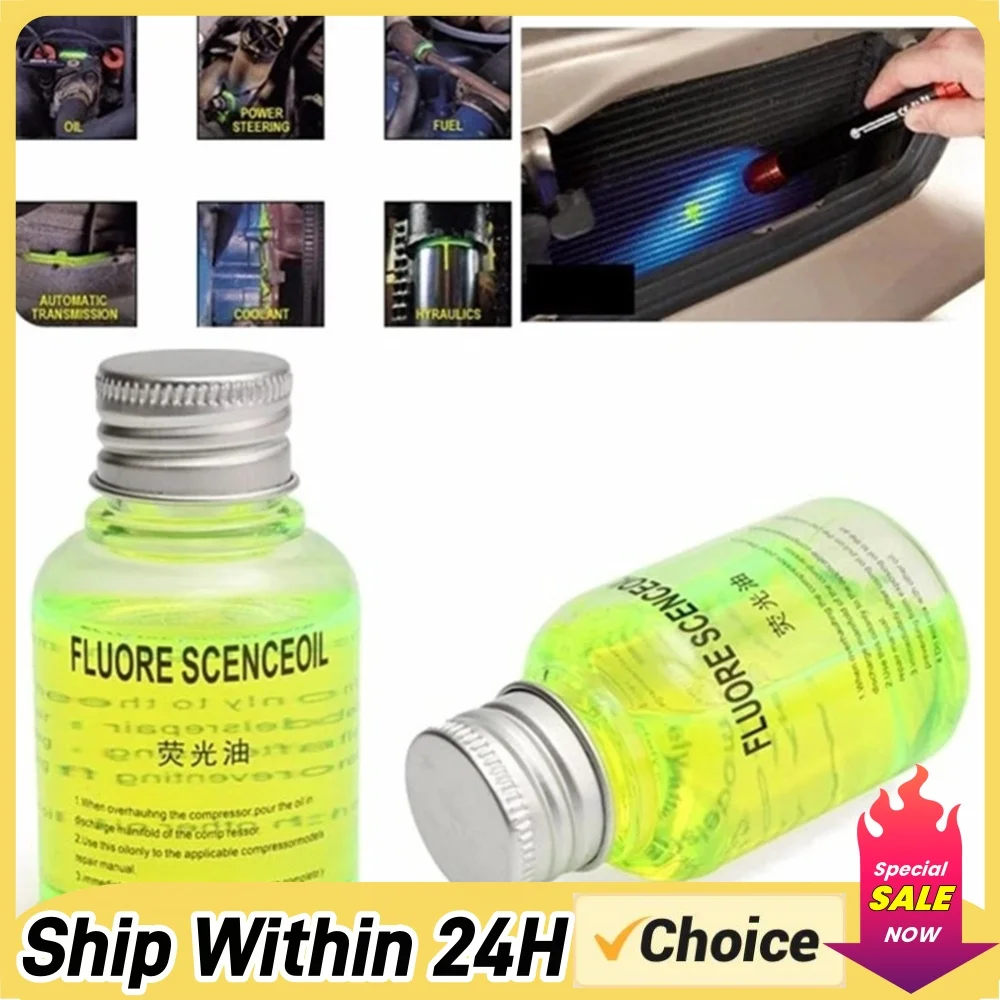 Light Detection Tracer Divulge Test Car Air-Conditioning Fluorescent Oil Dye for R134A R404A R22 R32 R410A Refrigerants
