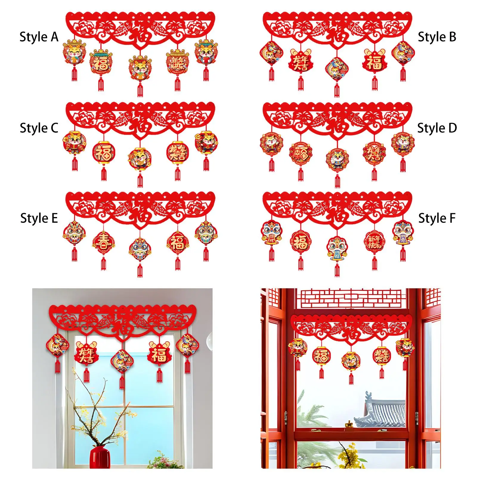 Chinese New Year Decoration Door Curtain Decoration Spring Festival Decor Home Decor for Outdoor