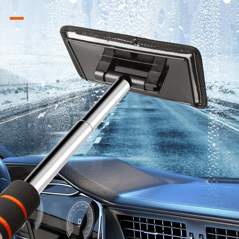 1Pcs Dust Remover Tool Universally Car Front Windshield Defogging Brush Telescopic Long Handle Car Household Glass Clean Brushes