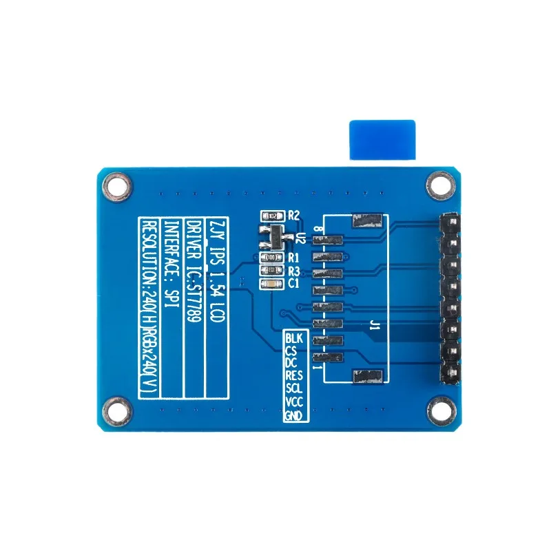 IPS colorido TFT Display Module, IPS, HD, 240x240, 240x240, SPI Interface, ST7789, Driver Font Library, 1.54"