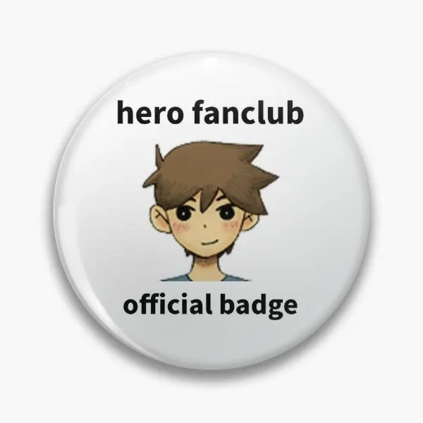 Omori bohater Fanclub oficjalna odznaka przycisk typu Soft przypinka kreskówka metalowy prezent urocza modny kapelusz kochanka broszka obroża zabawna