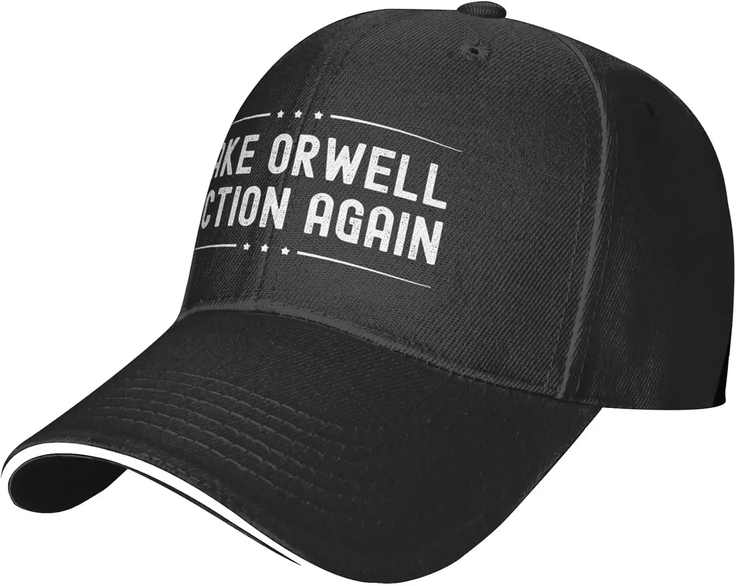 Make Orwell Fiction Again Hat for Men Women Adjustable Baseball Cap Trucker Hat