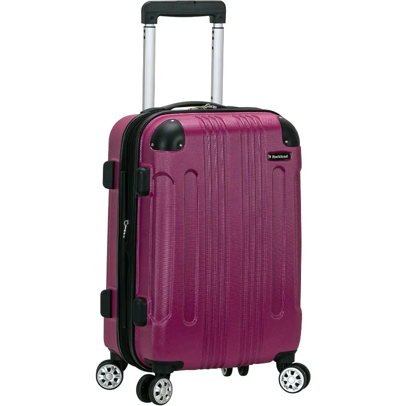 London Hardside Expandable Luggage with Spinner Wheels, Pink, Carry-On 20-Inch