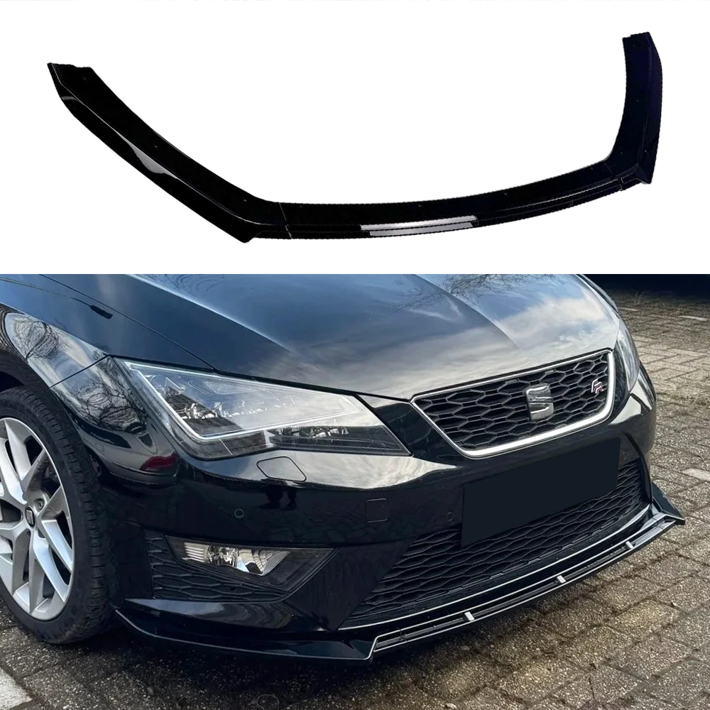Front Bumper Splitter For Seat Leon 5F MK3 Sportstourer Cupra FR 2012 2013 2014 2015 2016 Diffuser Chin Spoiler Guard Tuning