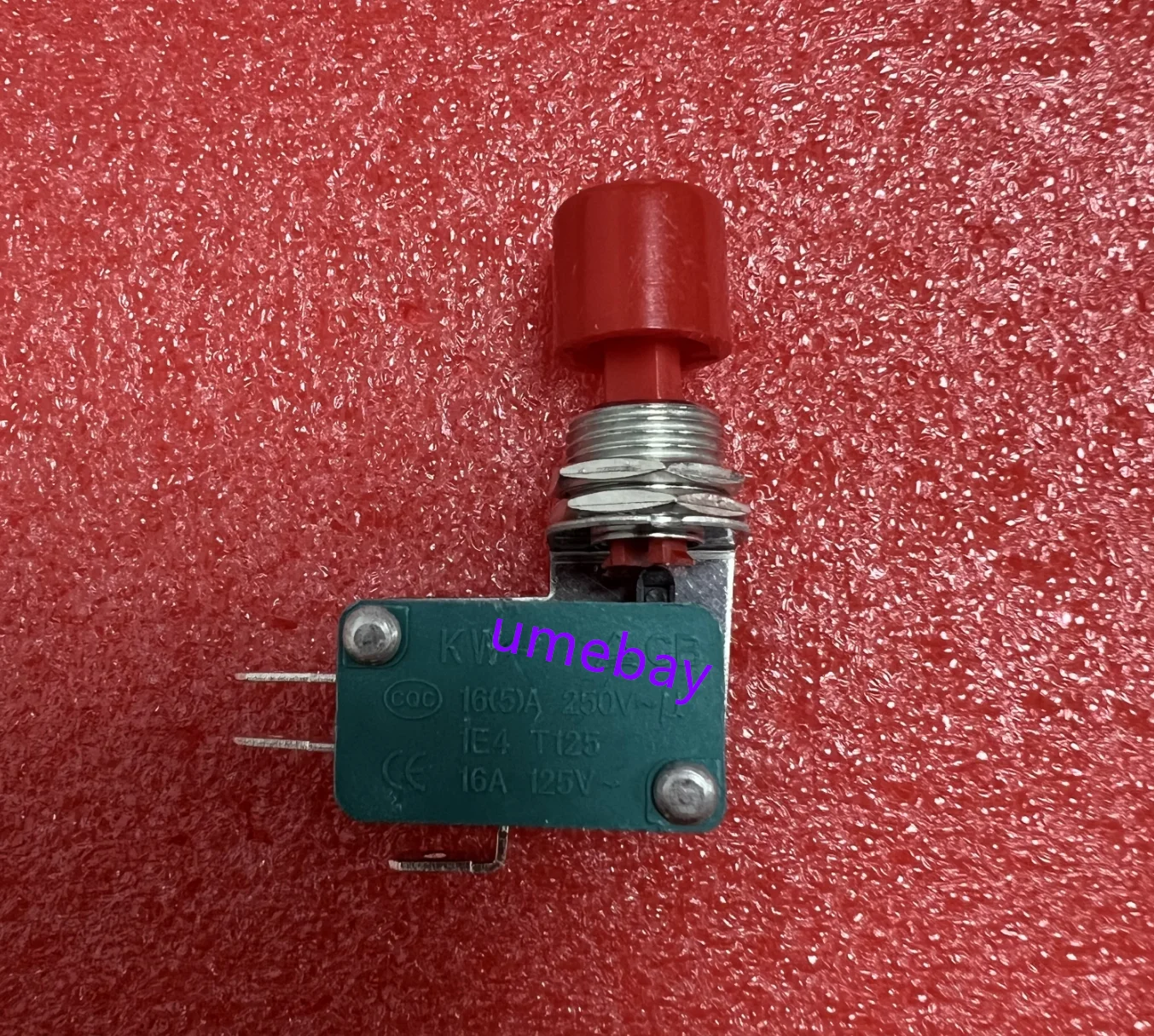 10PCS /  DS438-448 Red/Green Hat Self Reset Inching Button Microswitch Opening 12mm Foot Width 4.8 6.3